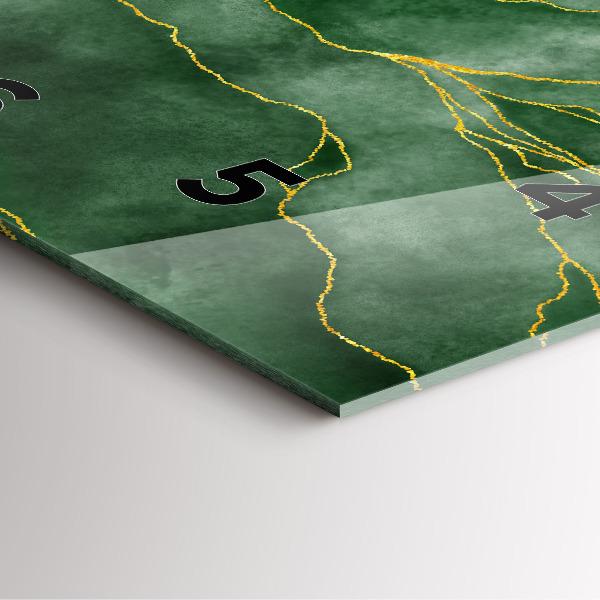 Szögletes fali üvegóra Absztrakciós levelek