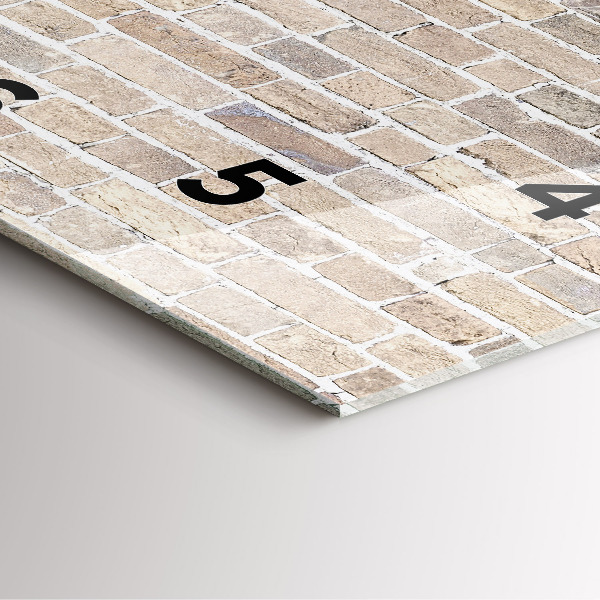 Szögletes fali üvegóra Téglafal