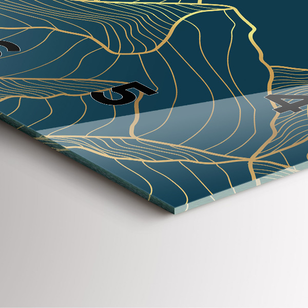 Szögletes fali üvegóra Vázlat a hegyekről