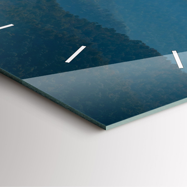 Szögletes fali üvegóra Absztrakt hegyi táj