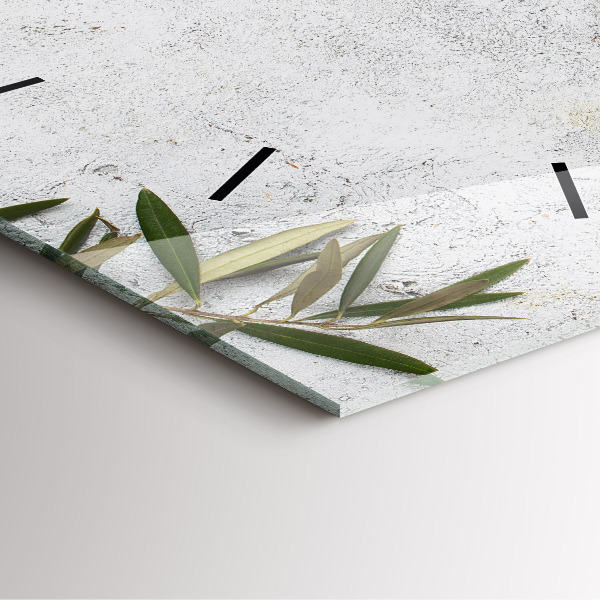 Szögletes fali üvegóra Minimalista olajbogyó