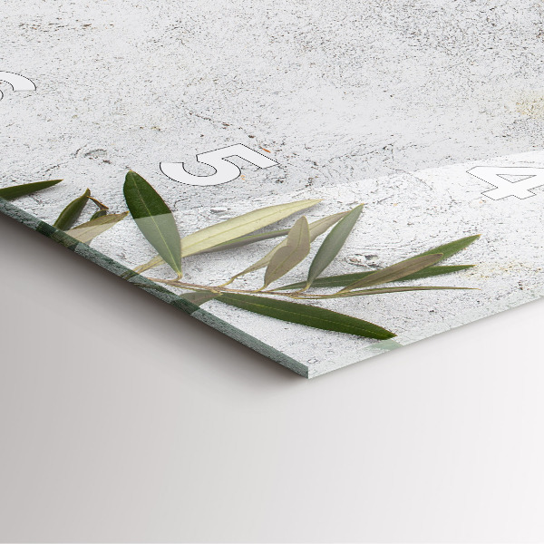 Szögletes fali üvegóra Minimalista olajbogyó