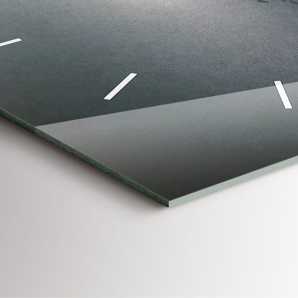 Szögletes fali üvegóra Vándor a sötétben