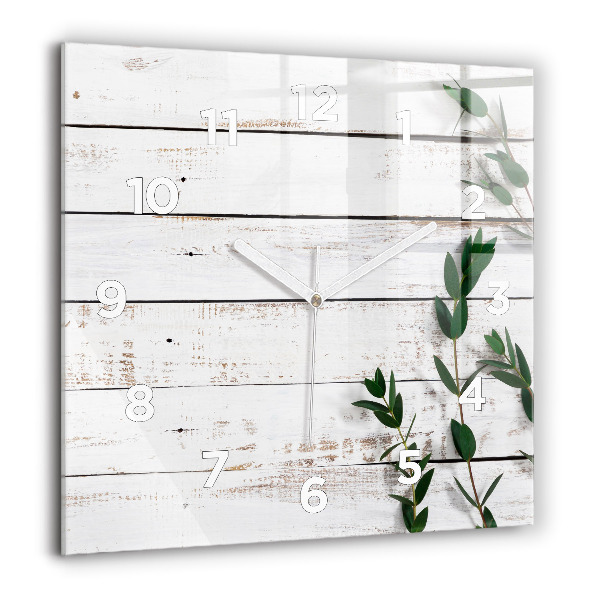 Szögletes fali üvegóra Világos fa táblák