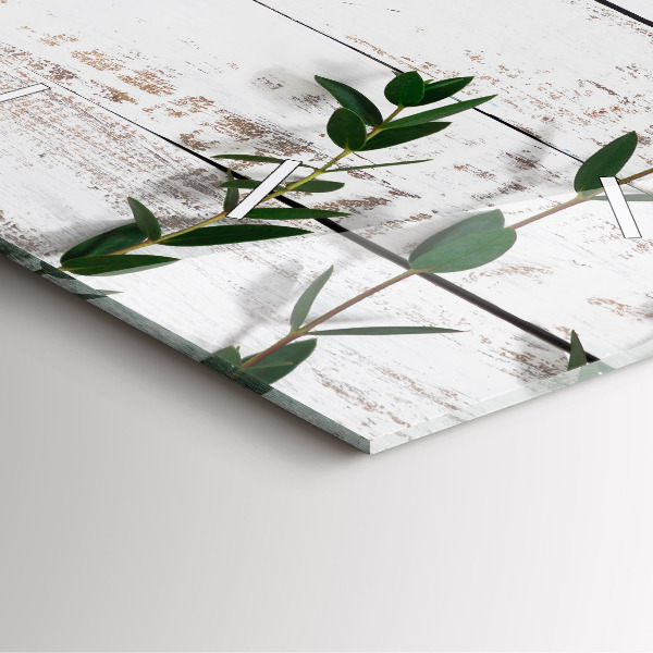 Szögletes fali üvegóra Világos fa táblák