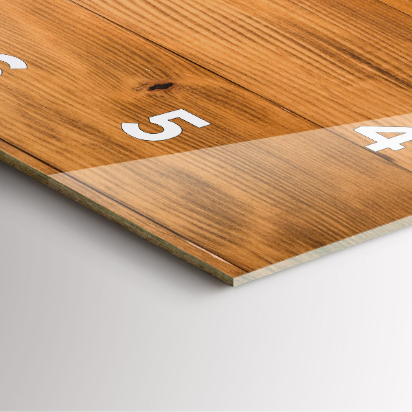 Szögletes fali üvegóra Fa táblák