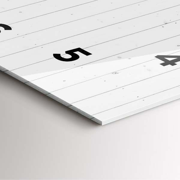 Szögletes fali üvegóra Fa panelek minta