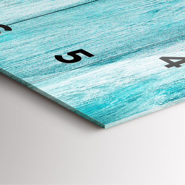 Szögletes fali üvegóra Kék régi fa