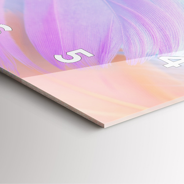 Szögletes fali üvegóra Színes tollak