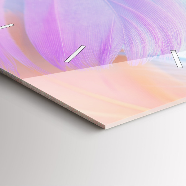 Szögletes fali üvegóra Színes tollak