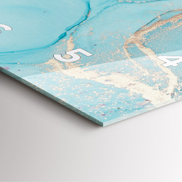 Szögletes fali üvegóra Dekoratív márvány