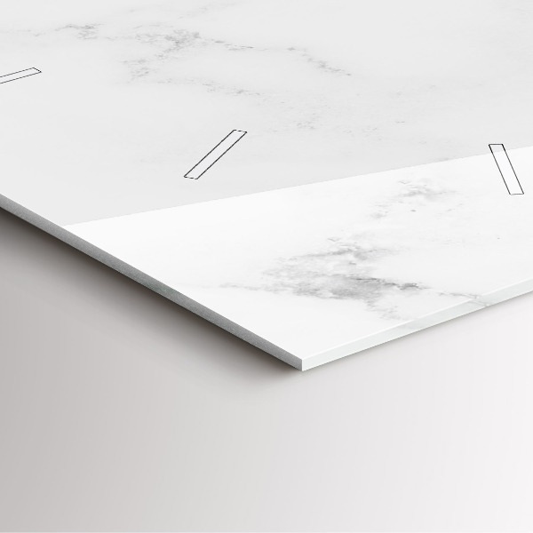 Szögletes fali üvegóra Elegáns márvány