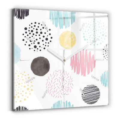 Szögletes fali üvegóra Geometriai minta