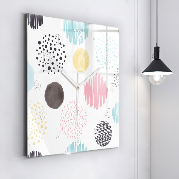 Szögletes fali üvegóra Geometriai minta