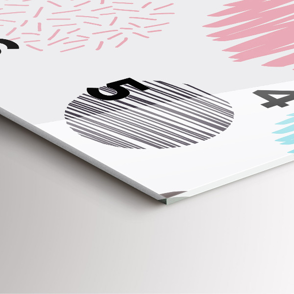 Szögletes fali üvegóra Geometriai minta