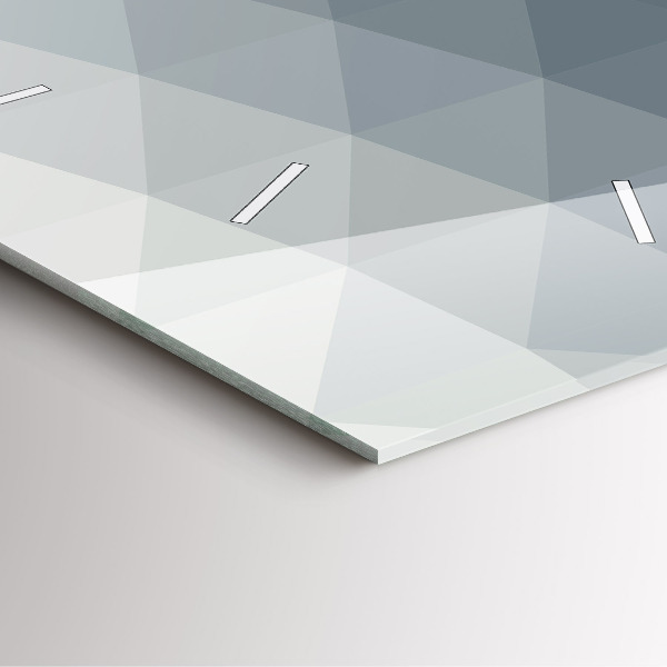 Szögletes fali üvegóra Szürke absztrakció