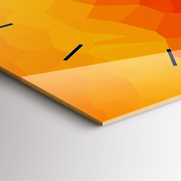 Szögletes fali üvegóra Színes absztrakció