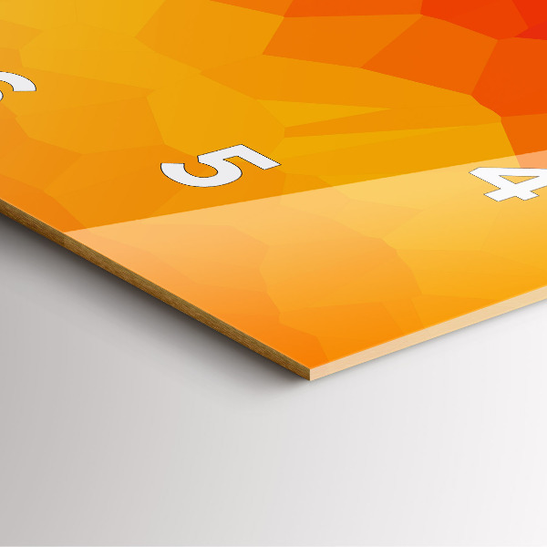 Szögletes fali üvegóra Színes absztrakció