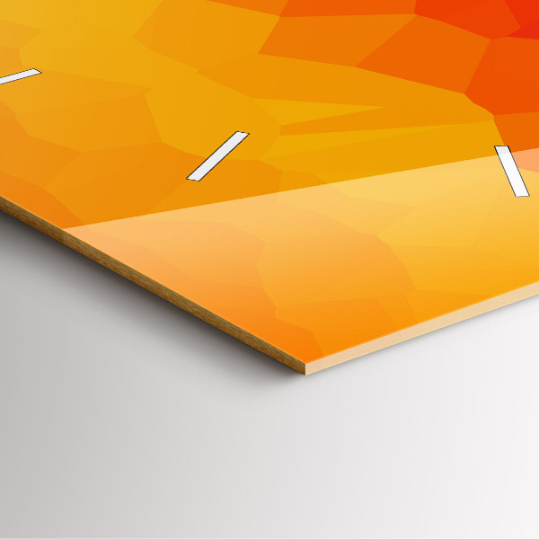 Szögletes fali üvegóra Színes absztrakció