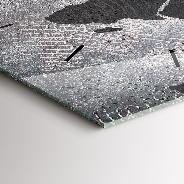 Szögletes fali üvegóra Világtérkép beton