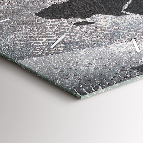 Szögletes fali üvegóra Világtérkép beton