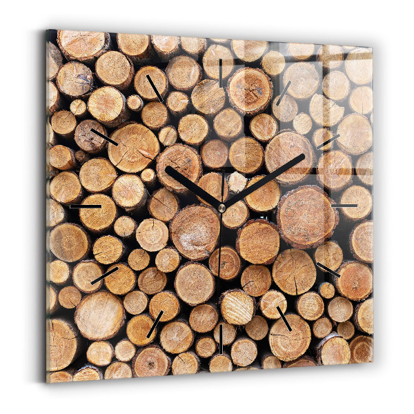 Szögletes fali üvegóra Fa gyűrűk