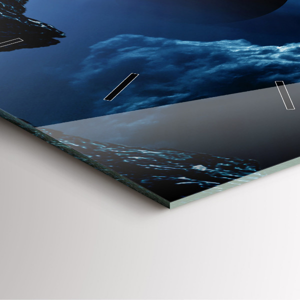 Szögletes fali üvegóra Nagy Galaxis