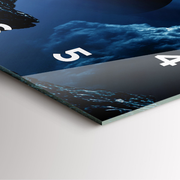 Szögletes fali üvegóra Nagy Galaxis