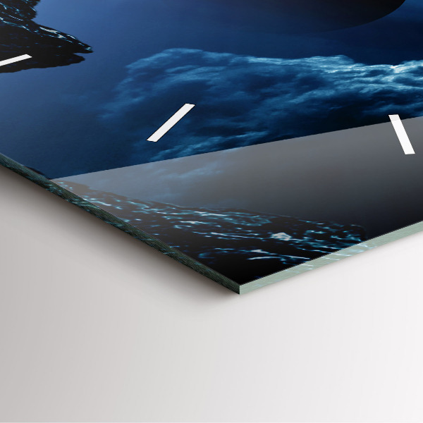 Szögletes fali üvegóra Nagy Galaxis