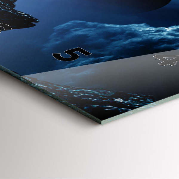 Szögletes fali üvegóra Nagy Galaxis