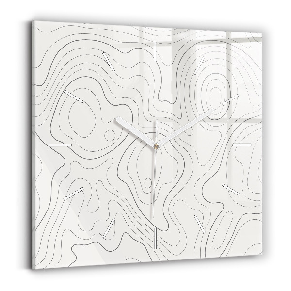 Szögletes fali üvegóra Absztrakciós foltok