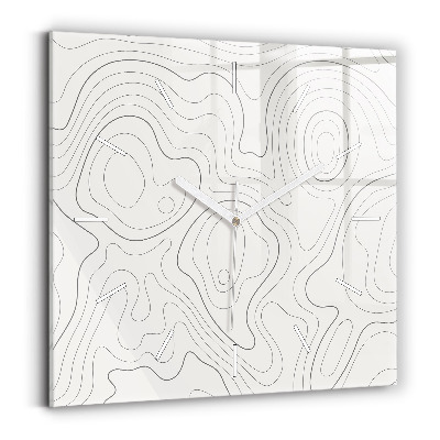 Szögletes fali üvegóra Absztrakciós foltok