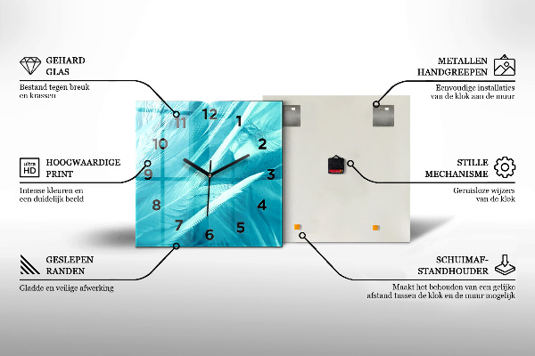 Szögletes fali üvegóra Folyó az erdőben