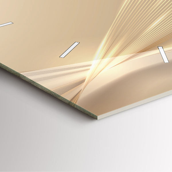 Szögletes fali üvegóra Absztrakt fény