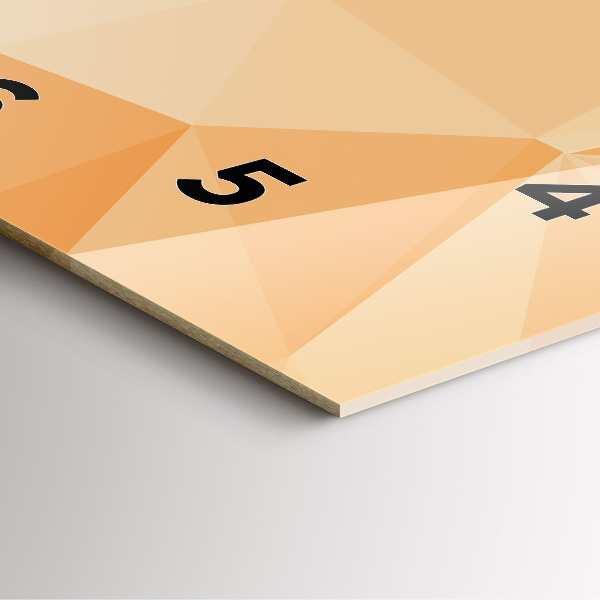 Szögletes fali üvegóra Absztrakciós háromszögek