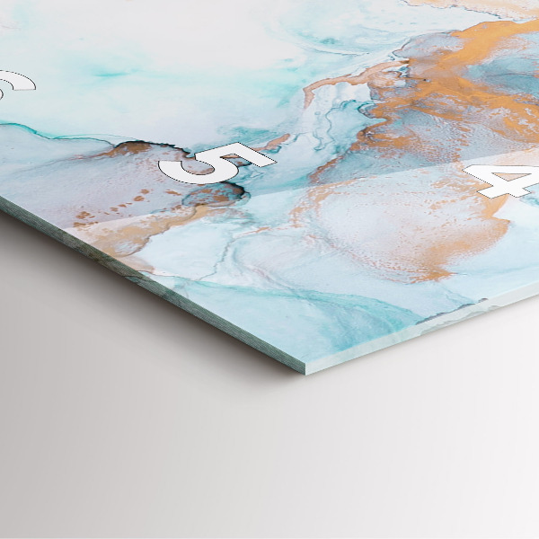 Szögletes fali üvegóra Absztrakt festészet