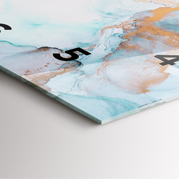 Szögletes fali üvegóra Absztrakt festészet