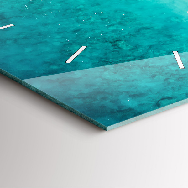 Szögletes fali üvegóra Tengerparti homok