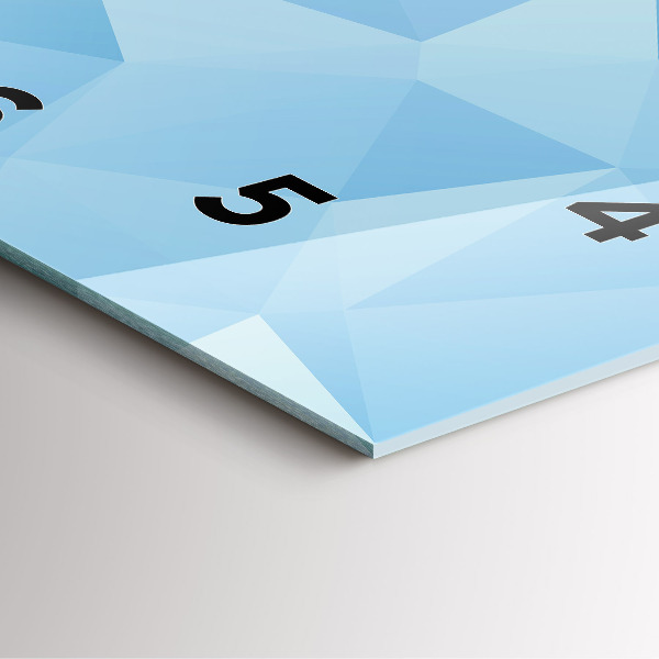 Szögletes fali üvegóra Háromszögek absztrakt