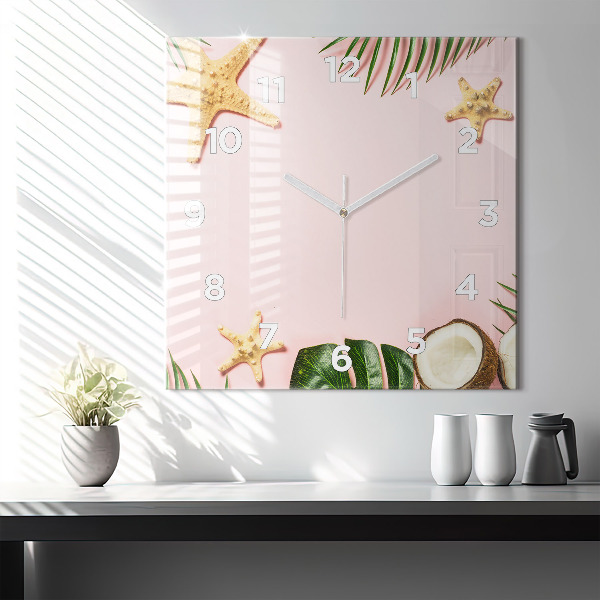 Szögletes fali üvegóra Nyári hangulat