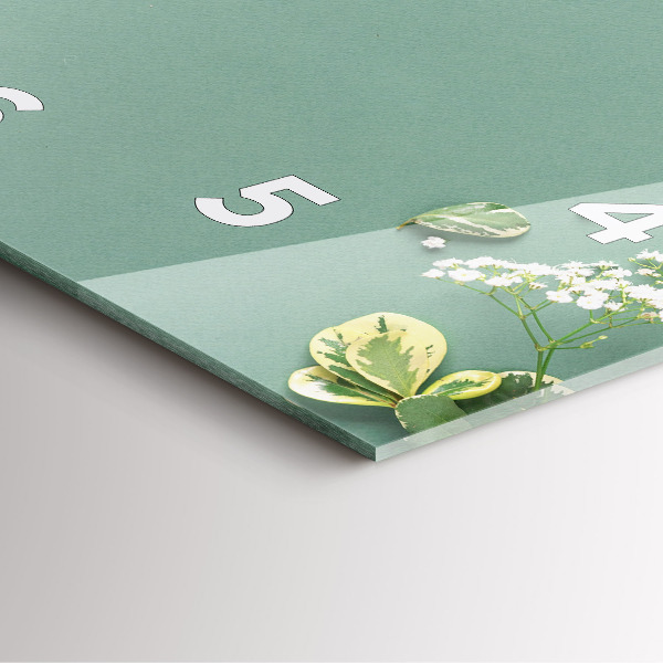 Szögletes fali üvegóra Finom virágok