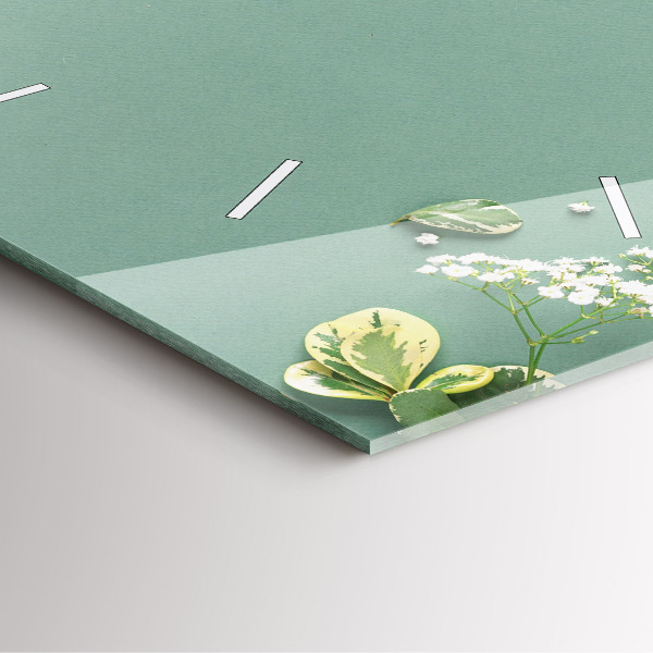 Szögletes fali üvegóra Finom virágok