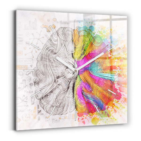 Szögletes fali üvegóra Absztrakciós agy