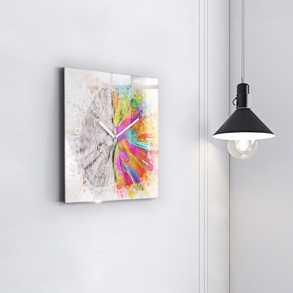 Szögletes fali üvegóra Absztrakciós agy