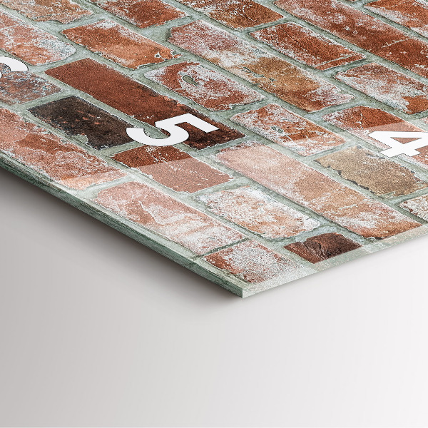 Szögletes fali üvegóra Téglafal