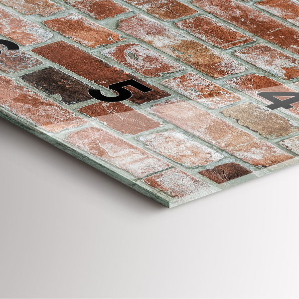 Szögletes fali üvegóra Téglafal