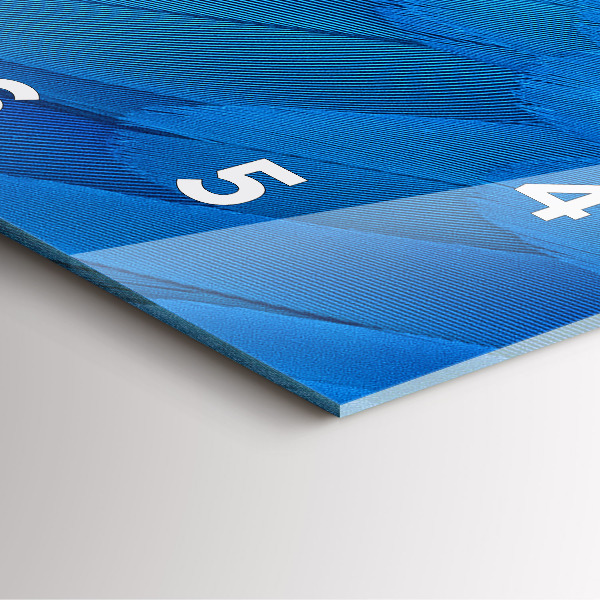 Szögletes fali üvegóra Madár toll