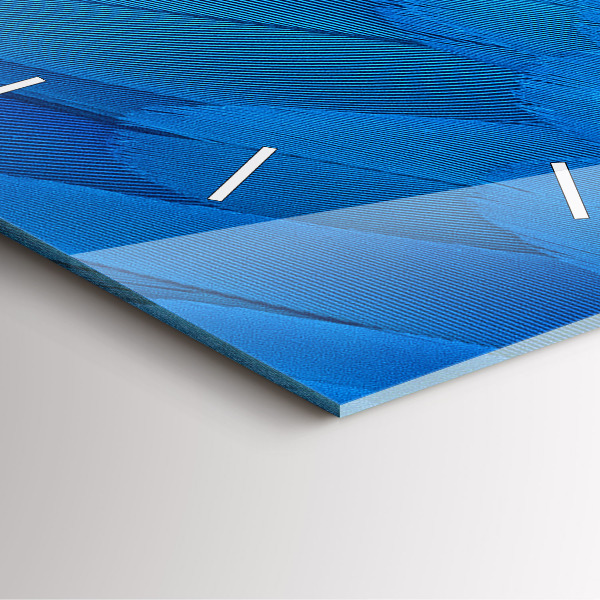 Szögletes fali üvegóra Madár toll