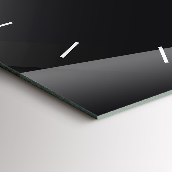 Szögletes fali üvegóra Sötét falminta