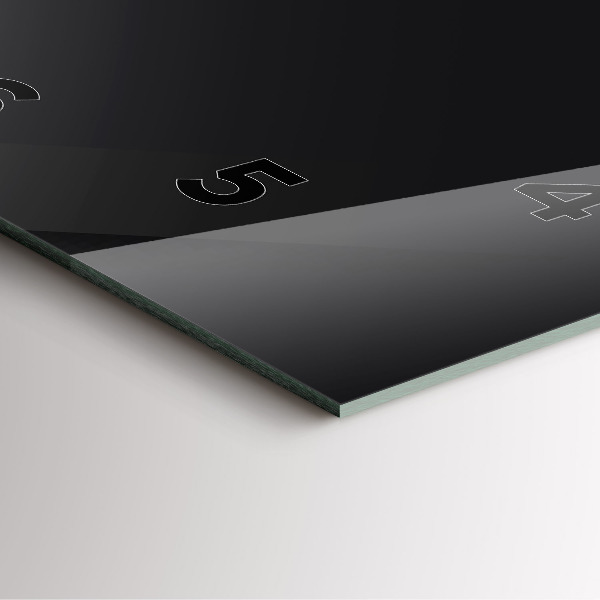 Szögletes fali üvegóra Sötét falminta